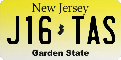 NJ license plate J16TAS
