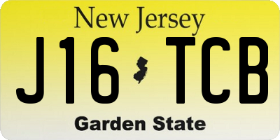 NJ license plate J16TCB