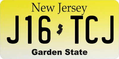 NJ license plate J16TCJ
