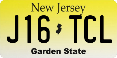 NJ license plate J16TCL