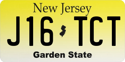 NJ license plate J16TCT
