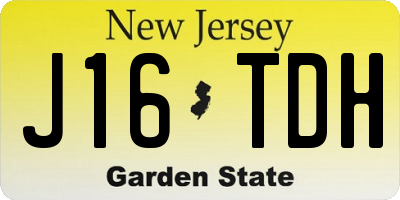 NJ license plate J16TDH