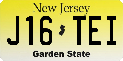 NJ license plate J16TEI