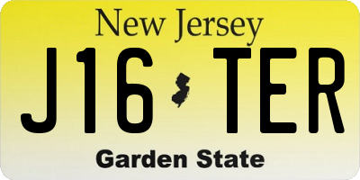 NJ license plate J16TER