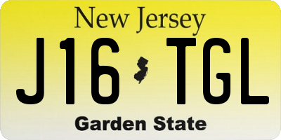 NJ license plate J16TGL