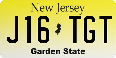 NJ license plate J16TGT