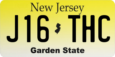 NJ license plate J16THC