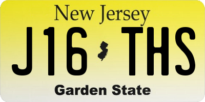 NJ license plate J16THS