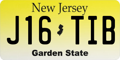 NJ license plate J16TIB