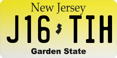 NJ license plate J16TIH