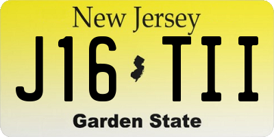 NJ license plate J16TII