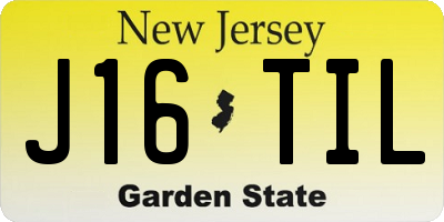 NJ license plate J16TIL