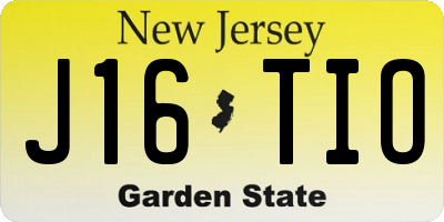 NJ license plate J16TIO