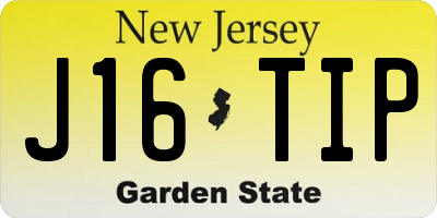 NJ license plate J16TIP