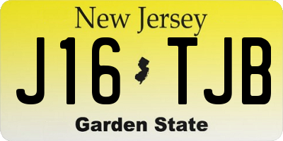NJ license plate J16TJB