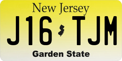 NJ license plate J16TJM
