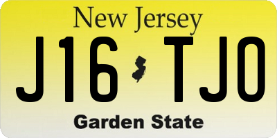 NJ license plate J16TJO