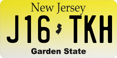 NJ license plate J16TKH
