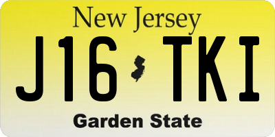 NJ license plate J16TKI