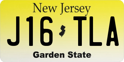 NJ license plate J16TLA