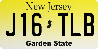 NJ license plate J16TLB