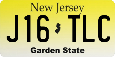 NJ license plate J16TLC