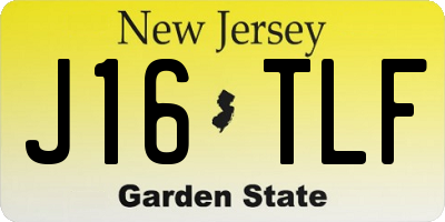NJ license plate J16TLF