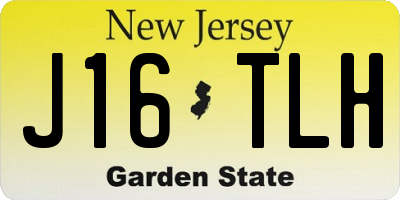 NJ license plate J16TLH