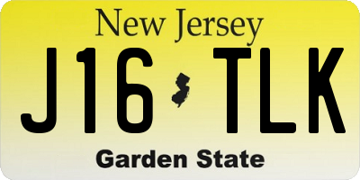 NJ license plate J16TLK