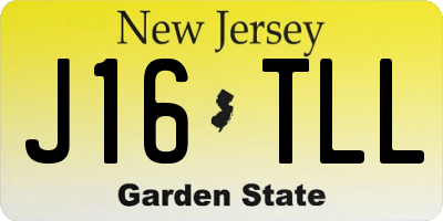 NJ license plate J16TLL