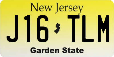 NJ license plate J16TLM