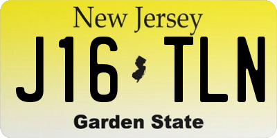 NJ license plate J16TLN