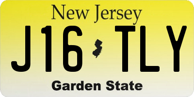 NJ license plate J16TLY