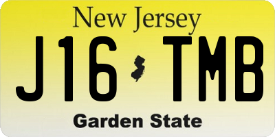 NJ license plate J16TMB