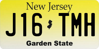 NJ license plate J16TMH