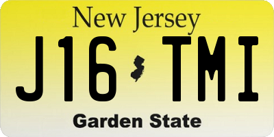 NJ license plate J16TMI