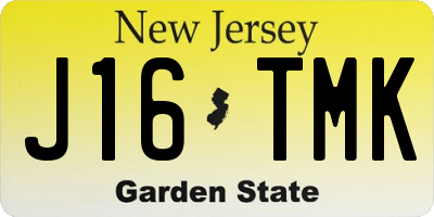 NJ license plate J16TMK