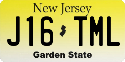 NJ license plate J16TML