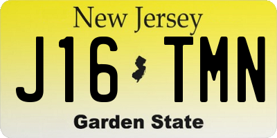 NJ license plate J16TMN