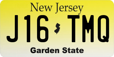 NJ license plate J16TMQ