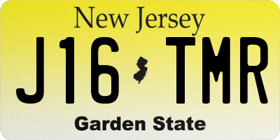 NJ license plate J16TMR