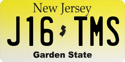 NJ license plate J16TMS