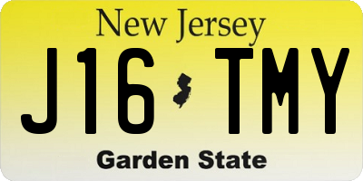 NJ license plate J16TMY