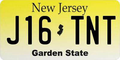 NJ license plate J16TNT