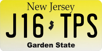 NJ license plate J16TPS