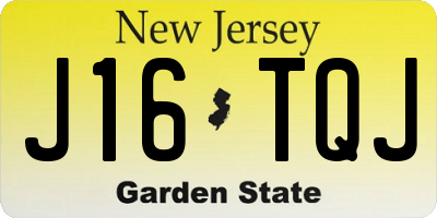 NJ license plate J16TQJ