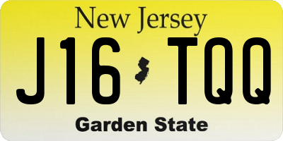 NJ license plate J16TQQ