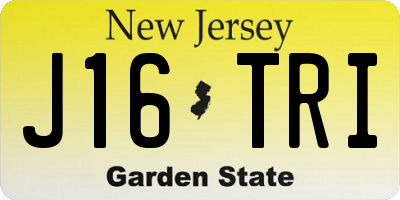 NJ license plate J16TRI