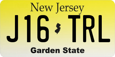 NJ license plate J16TRL