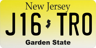 NJ license plate J16TRO
